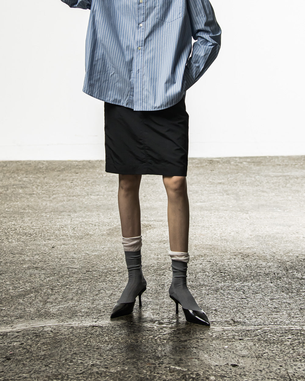 Layered Like Wide Rib Socks