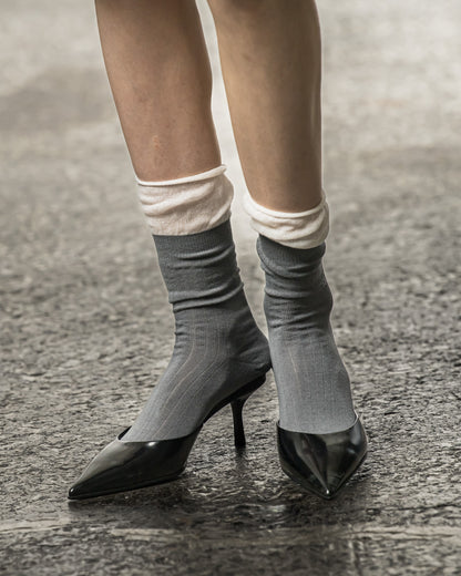 Layered Like Wide Rib Socks
